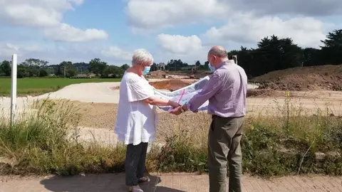 Blanca Rosa G&oacute;mez Morante visita las obras de la variante Rinconeda-Sierrapando