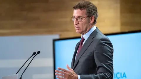 Feij&oacute;o, en rueda de prensa. 