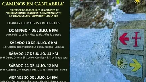 Cartel jornadas formativas del proyecto Cuidadores de los Caminos.