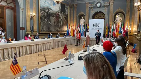 Reuni&oacute;n en el Senado del Pleno del Consejo Interterritorial del Sistema Nacional de Salud (CISNS), la primera desde el inicio de la pandemia de COVID-19. En Madrid (Espa&ntilde;a), a 30 de junio de 2021.
