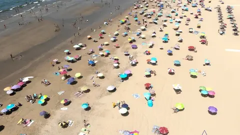 Vista a&eacute;rea de una playa de Punta Umbr&iacute;a.