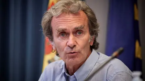 El director del Centro de Coordinaci&oacute;n de Alertas y Emergencias Sanitarias, Fernando Sim&oacute;n, durante una rueda de prensa para informar sobre la pandemia de Covid-19, a 28 de junio de 2021, en el Ministerio de Sanidad, Madrid, (Espa&ntilde;a).