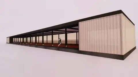 Archivo - Infograf&iacute;a del m&oacute;dulo cubierto de atletismo