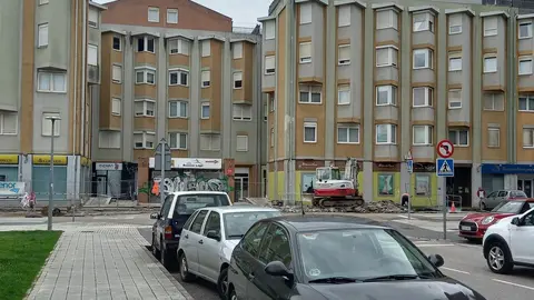 Obras en el centro de Bezana