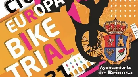 Cartel del Campeonato de Europa Bike Trial 2021.
