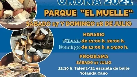Cartel del mercado agroalimentario de Oru&ntilde;a.