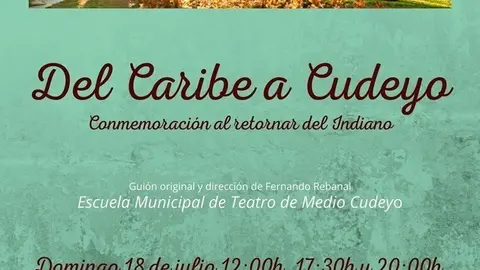 Cartel de la representaci&oacute;n 'Del Caribe a Cudeyo'