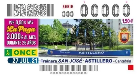 Astillero protagoniza 5,5 millones de cupones de la ONCE