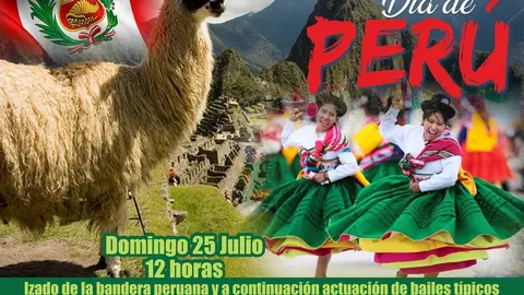 Cartel promocional de los actos que se llevar&aacute;n a cabo por el D&iacute;a de Per&uacute; en Astillero