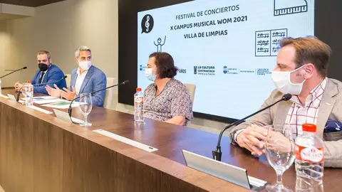 El vicepresidente y consejero de Universidades, Igualdad, Cultura y Deporte, Pablo Zuloaga, presenta el X Campus Musical WOM Cantabria 2021 Villa de Limpias