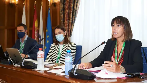 La consejera de Econom&iacute;a y Hacienda del Gobierno de Cantabria, Mar&iacute;a Sanchez, interviene en el curso 'Quo Vadis Europa: Hacia una UE geopol&iacute;tica'.