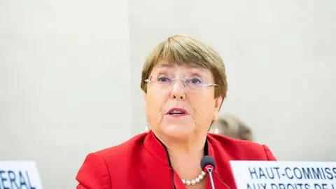 Archivo - Michelle Bachelet, United Nation High Commissioner for Human Rights, addresses the opening of the forty-third regular session of the Human Rights Council.