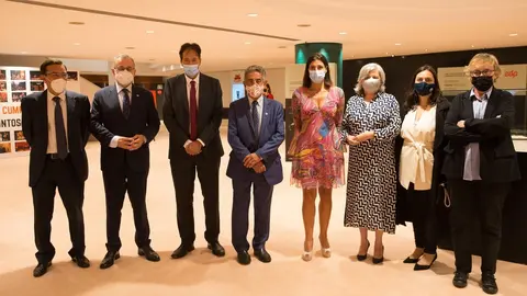 El presidente de Cantabria, Miguel &Aacute;ngel Revilla, y el vicepresidente, Pablo Zuloaga, entre otros, la inauguraci&oacute;n del FIS