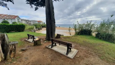 Noja instala dos bancos fabricados con cepillos de dientes reciclados