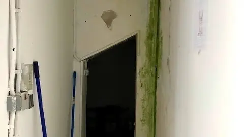 Interior del centro de peregrinos de Laredo