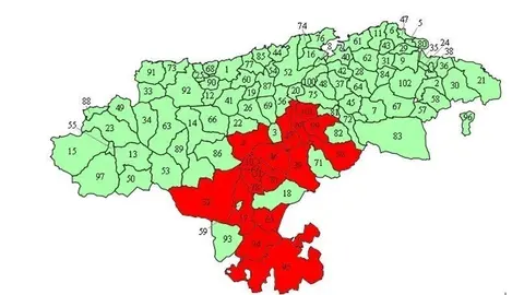 Municipios afectados por el proyecto e&oacute;lico de Aguayo