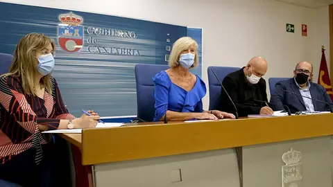 Imagen de la presentaci&oacute;n en rueda de prensa del Protocolo de Organizaci&oacute;n del nuevo curso escolar. FOTO: Lara Revilla