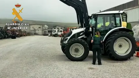 Uno de los tractores afectados por la presunta estafa