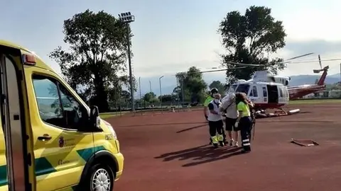 Rescate a un senderista accidentado