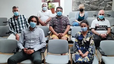 Cemag presenta la nueva directiva al alcalde, Javier Fern&aacute;ndez Sober&oacute;n