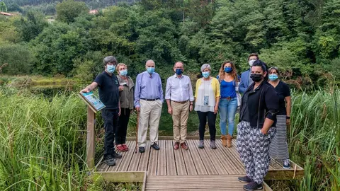 El embajador delegado permanente de Espa&ntilde;a ante la UNESCO, Andr&eacute;s Perell&oacute;, visita junto a otras autoridades el Pozo Tremeo, en Polanco