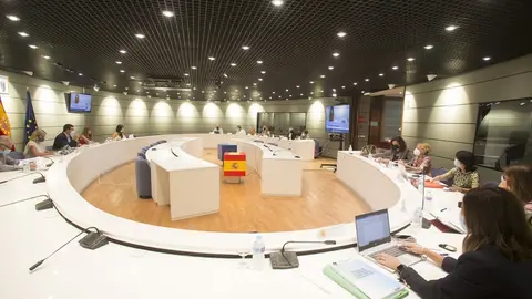 Representantes de Trabajo, CCOO, UGT, CEOE y Cepyme