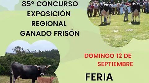 Cartel del 85 Concurso-Exposici&oacute;n Regional de Ganado Fris&oacute;n de Comillas