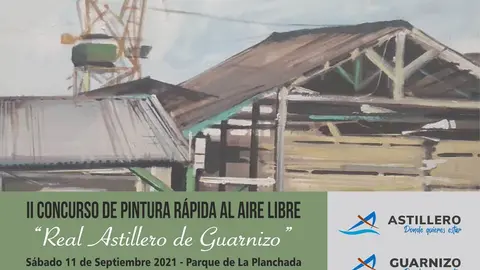 Cartel del certamen de  pintura r&aacute;pida de Astillero