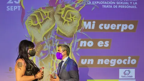 El vicepresidente y consejero de Universidades, Igualdad, Cultura y Deporte, Pablo Zuloaga, asiste al encuentro con motivo del D&iacute;a Internacional contra la explotaci&oacute;n sexual y la trata de personas (23 de septiembre)