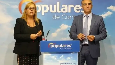 La diputada nacional Elena Castillo y el senador Javier Puente.