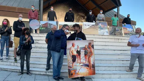 Obra ganadora del primer premio del III Concurso de Pintura R&aacute;pida Villa de Noja, obra del artista segoviano Alberto David Fern&aacute;ndez