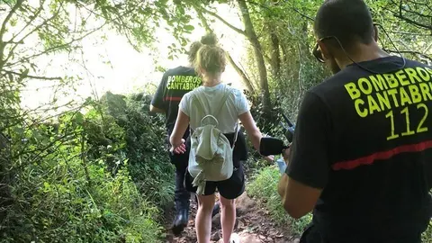 Rescate de una senderista enriscada en el monte Buciero de Santo&ntilde;a