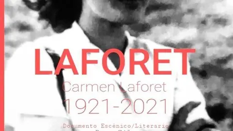 Cartel homenaje a Carmen Laforet en La Vidriera