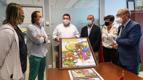 12:30.- Despacho de Bernardo Colsa, Edificio de Cantur. El consejero de Industria, Turismo, Innovaci&oacute;n, Transporte y Comercio, Javier L&oacute;pez Marcano, presenta, con Obsesionado2, una competici&oacute;n en Cab&aacute;rceno. 13 de octubre de 2021 &copy; Ra&uacute;l Lucio