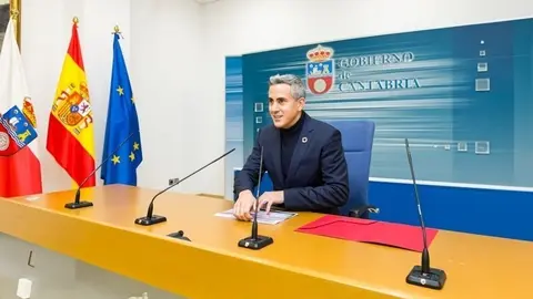11:00 horas. Sala de prensa del Gobierno de Cantabria. El vicepresidente y consejero de Universidades, igualdad, Cultura y Deporte, Pablo Zuloaga, informa, en rueda de prensa, de los acuerdos del Consejo de Gobierno. 16 de dic. de 21 &copy; Ra&uacute;l Lucio