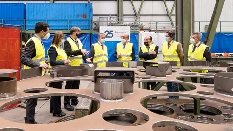 11:00.- Pol&iacute;gono de Heras. El consejero de Industria, Turismo, Innovaci&oacute;n, Transporte y Comercio, Javier L&oacute;pez Marcano, visita las instalaciones de Enwesa. 29 de abril de 2022 &copy; Ra&uacute;l Lucio