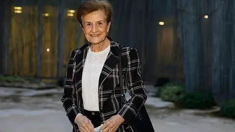 Madrid, Spain, 02,28,2022: Outdoor portrait of Adela Cortina, Spanish philosopher, professor of ethics and director of the Etnor Foundation, Business and Organizations Ethics.