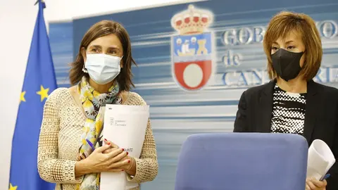 La consejera de Presidencia, Interior, Justicia y Acci&oacute;n Exterior, Paula Fern&aacute;ndez, y la directora de Funci&oacute;n Publica, Isabel Barrag&aacute;n, informan del proyecto de decreto de teletrabajo en la Administraci&oacute;n General de la Comunidad Aut&oacute;noma de Cantabria.
23 oct 20
