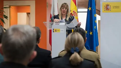 Acto de la toma de posesion en el paraninfo de la UC de la nueva Delegada del Gobierno de Cantabria Eugenia G&oacute;mez de Diego acompa&ntilde;ada por el ministro  de Politica Territorial &aacute;ngel Victor Torres