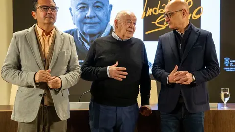 El director general de Cultura y Patrimonio, Jos&eacute; Antonio Gonz&aacute;lez Fuentes, presenta, en rueda de prensa, el A&ntilde;o Cultural Indalecio Sobrino con la presencia del propio artista. 
27 MAR 24