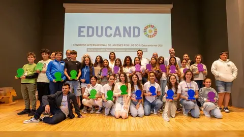 La consejera de Inclusi&oacute;n Social, Juventud, Familias e Igualdad, Bego&ntilde;a G&oacute;mez del R&iacute;o, clausura el primer Congreso de J&oacute;venes por los Objetivos de Desarrollo Sostenible (ODS).24 MAYO 2024 &copy; Miguel De la Parra