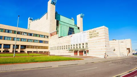 SANTANDER, SPAIN - SEPTEMBER 26, 2017: Palace of Festivals or Palacio de Festivales de Cantabria in Santander city, Cantabria region of Spain