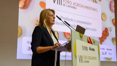 9:30 horas. Sal&oacute;n de actos de la Universidad Europea del Atl&aacute;ntico
La consejera de Desarrollo Rural, Ganader&iacute;a, Pesca y Alimentaci&oacute;n, Mar&iacute;a Jes&uacute;s
Susinos, inaugura el VIII Foro Agroalimentario de Cantabria. 24 SEP 24 &copy; Miguel De la Parra