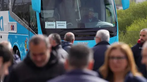 Huelga de Transportes  - estaci&oacute;n intermodal de bus y tren de Santiago
