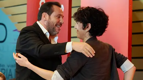 Valladolid 26/4/2025.
 17&ordm; Congreso provincial del PSOE de Valladolid con la elecci&oacute;n de &Oacute;scar Puente como secretario provincial. 
Con la presencia de Elma Saiz ministra de Inclusi&oacute;n, Seguridad Social y Migraciones, Ana Redondo, ministra de Igualdad  y Carlos Mart&iacute;nez, secretario general del Partido Socialista de Castilla y Le&oacute;n. 
EUROPA PRESS/Claudia Alba