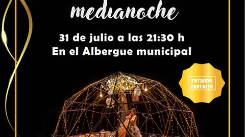 CARTEL 'UN SUENO DE MEDIANOCHE' ANNIE CHAMB ERS Y JAVI GIL - ALBERGUE MUNICIPAL BOO