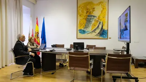 10:00 horas. Parlamento, despacho de la presidenta. La consejera de Presidencia, Justicia, Seguridad y Simplificaci&oacute;n Administrativa, Isabel Urrutia, interviene de manera telem&aacute;tica en la Sectorial de Justicia. 22 de diciembre de 2025 &copy; Ra&uacute;l Lucio