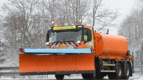 Pedrafita do Cebreiro, Lugo. Efectos de la nevada ca&iacute;da en las &uacute;ltimas horas, y que ha supuesto problemas de circulaci&oacute;n en m&aacute;s de 70 v&iacute;as de la provincia de Lugo