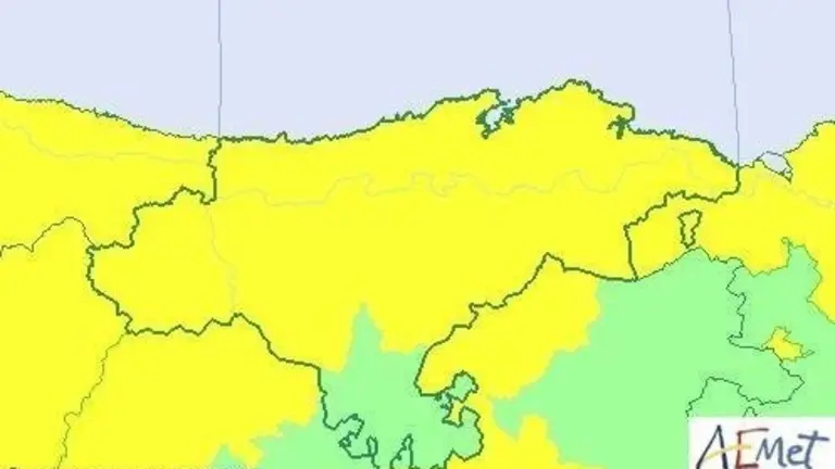 Avisos por lluvia activos para este martes en Cantabria