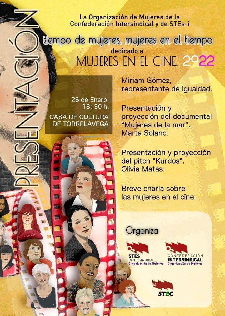 STEC presenta este miércoles en la Casa de Cultura de Torrelavega un calendario sobre mujeres cineastas